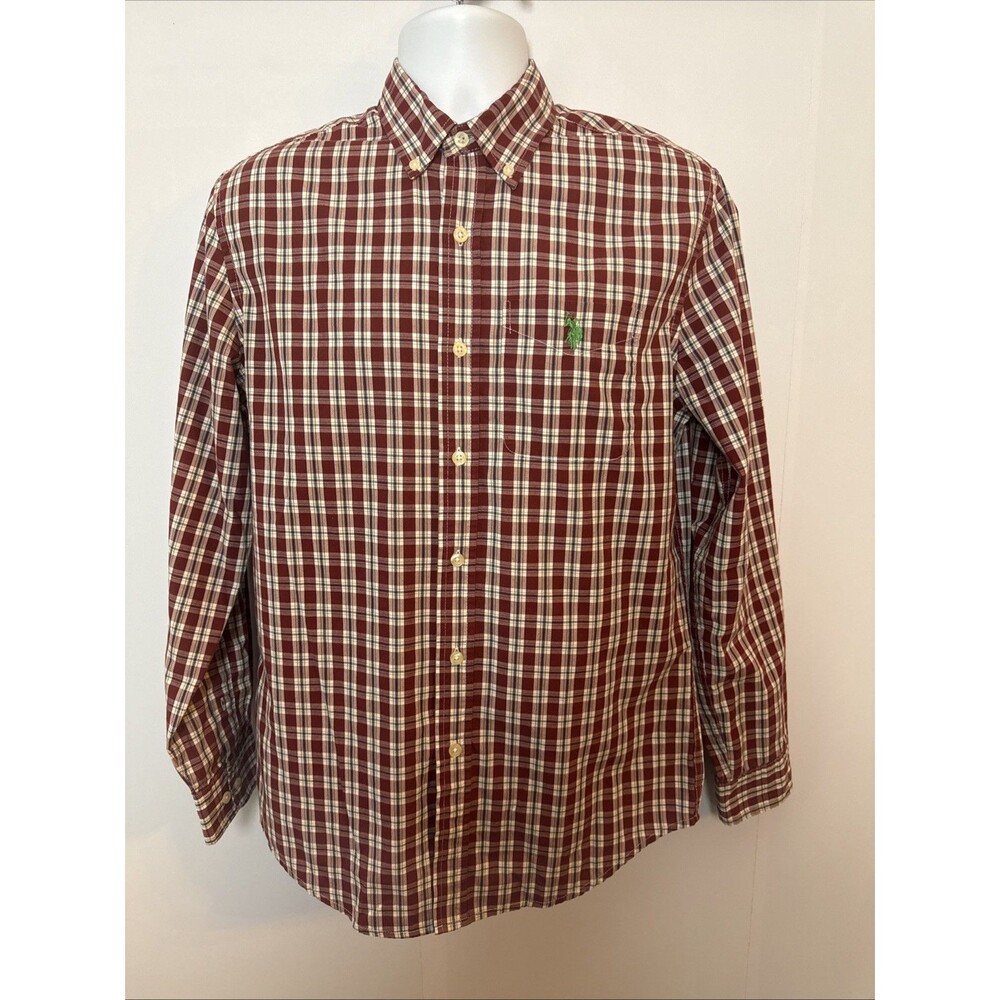US Polo Assn Mens‎ Oxford Shirt Long Sleeve Button Up Small Pony Americana